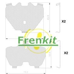 FRENKIT Anti-knarsfolie, remvoering (rugplaat) 940326 FRENKIT Remblok CITROËN 940326