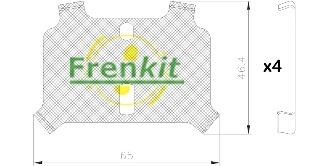 FRENKIT Sfoglia anticigolío, Pastiglia freno, (Piastra posteriore) 940327 940327 costo Pastiglie dei freni CITROËN XANTIA FRENKIT