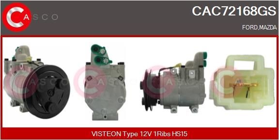 Compressore aria condizionata CASCO CAC72168GS CASCO CAC72168GS costo Compressore aria condizionata Mazda BT-50 2024