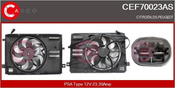 CASCO Elektrimootor, radiaatoriventilaator CEF70023AS CEF70023AS Elektrimootor, radiaatoriventilaator CASCO PEUGEOT 307