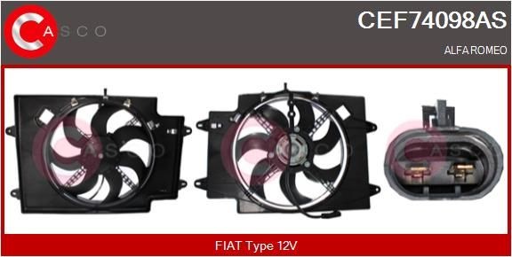 CASCO Moteur électrique, ventilateur pour radiateurs CEF74098AS CASCO CEF74098AS d'origine Moteur électrique, ventilateur pour radiateurs Alfa Romeo 949 coût