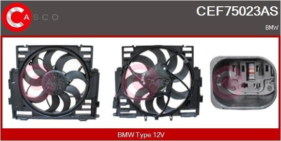 CASCO Moteur électrique, ventilateur pour radiateurs CEF75023AS CASCO CEF75023AS Moteur électrique, ventilateur pour radiateurs BMW F34 pas cher