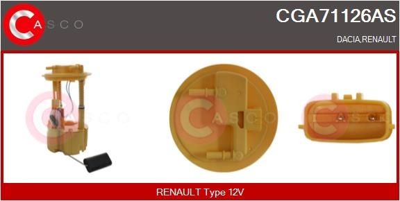 CASCO Μονάδα παροχής καυσίμων CGA71126AS CGA71126AS Αντλία καυσίμου DACIA DUSTER CASCO