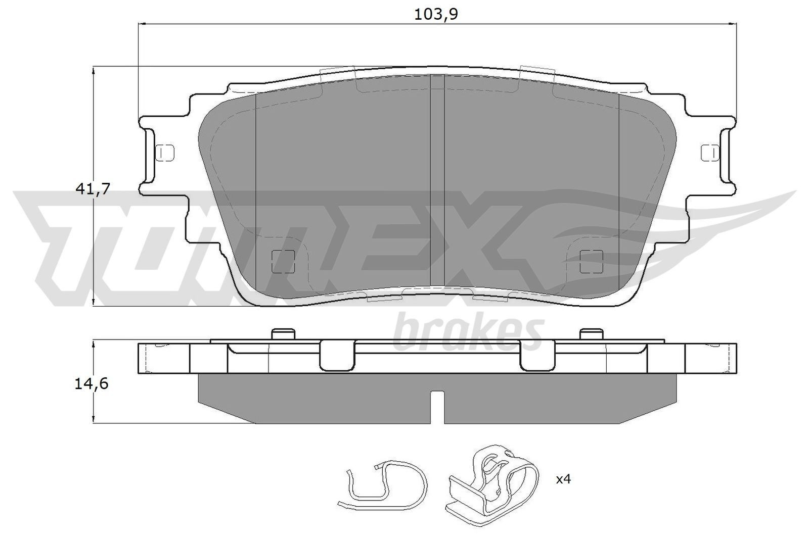 TOMEX brakes Bremseklodser TX 15-98 Sports bremseklodser TESLA TOMEX brakes TX 15-98