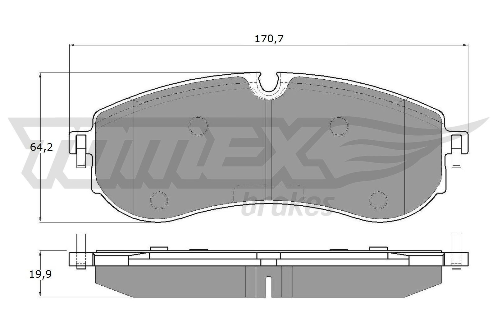 TOMEX brakes Bromsbelägg TX 19-97 TOMEX brakes TX 19-97 Bromsbelägg VW Crafter Minibuss (SY) 2.0 TDI 4motion 140 hk 2021