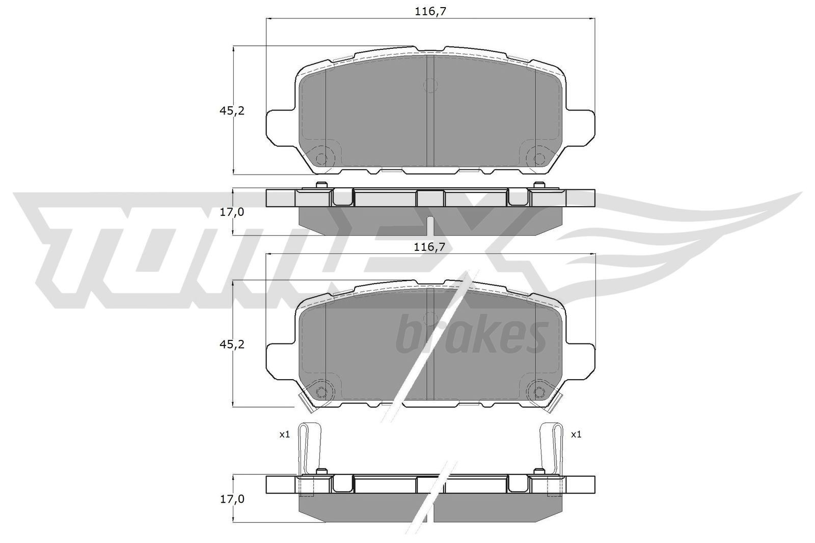 TOMEX brakes Kit pastiglie freni TX 19-99 TOMEX brakes TX 19-99 Kit pastiglie freni HONDA Vezel II (RU) 1.5 VTEC Flex 116 CV 2018