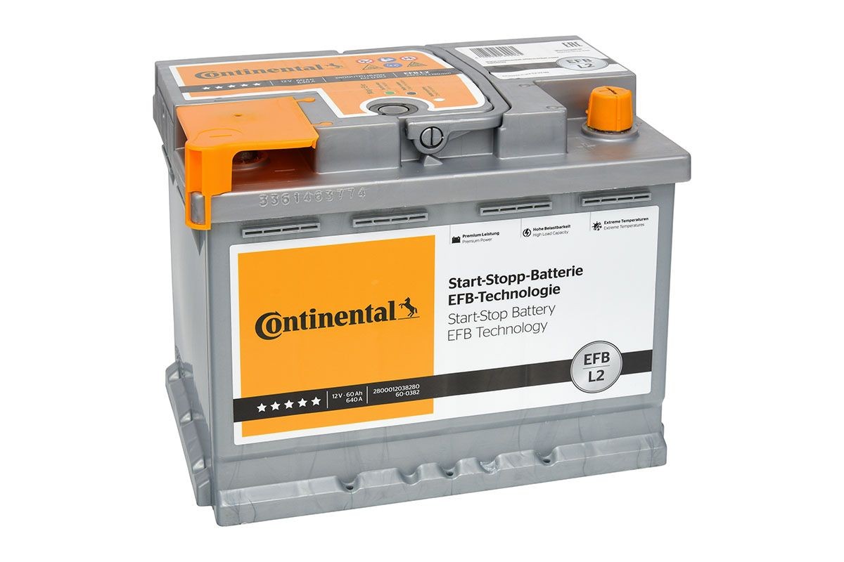 Continental Starterbatteri 2800012038280 2800012038280 Bilbatteri SKODA ROOMSTER Continental