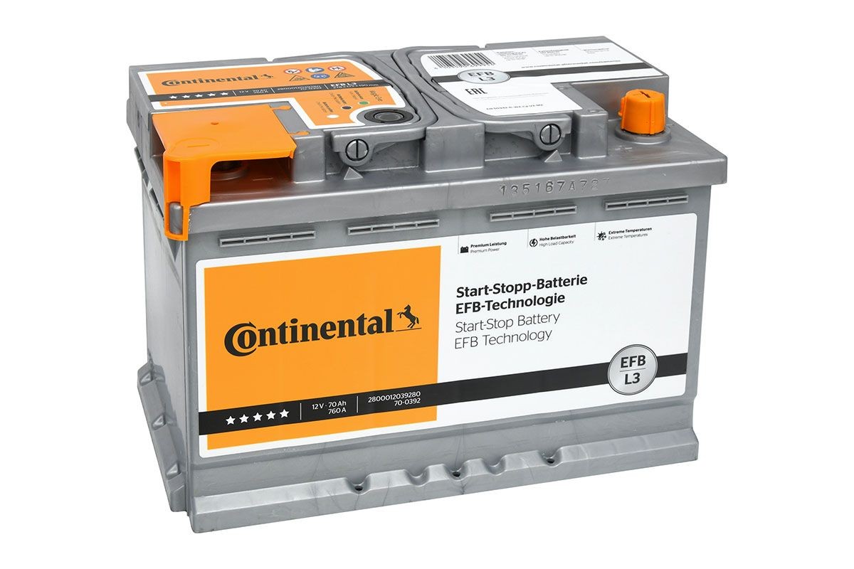 Continental Startbatteri 2800012039280 Bilbatteri Continental MG 2800012039280