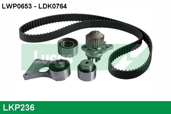 LUCAS Veepump + hammasrihmakomplekt LKP236 LUCAS LKP236 Hammasrihma komplekt Renault LAGUNA originaal