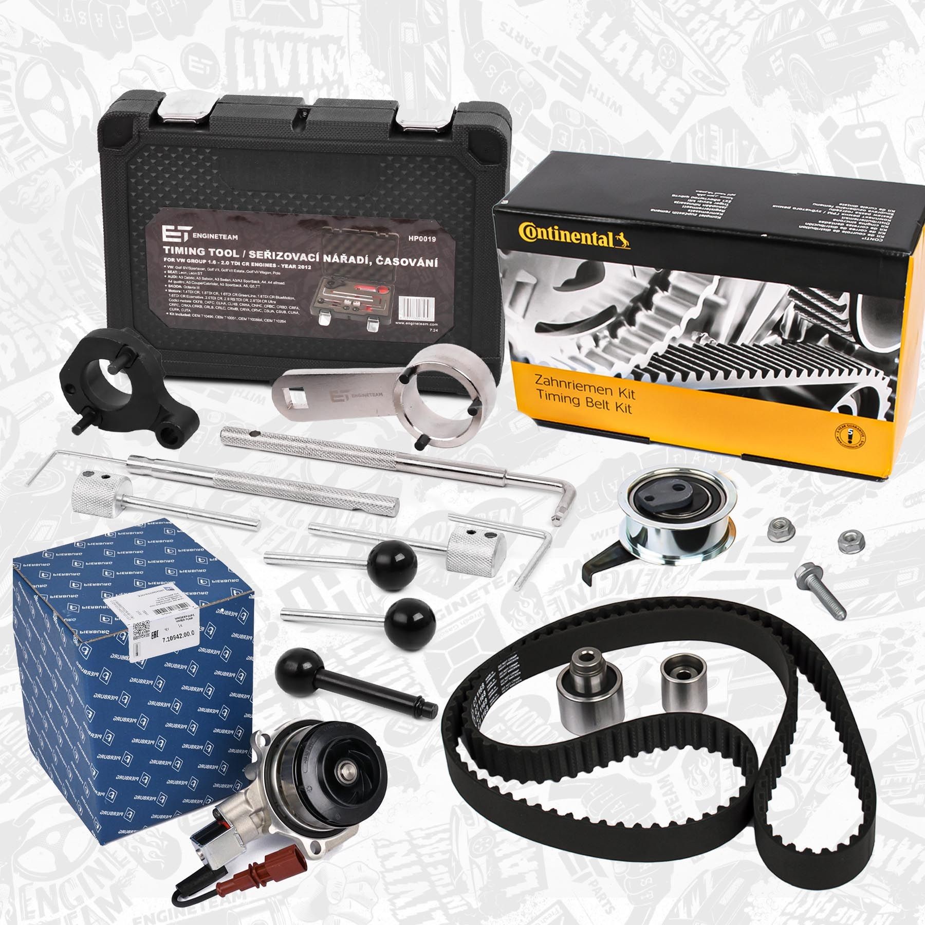 ET ENGINETEAM Kit cinghia distribuzione, pompa acqua RM0016VR2 RM0016VR2 costo Kit cinghia di distribuzione SEAT ALTEA ET ENGINETEAM