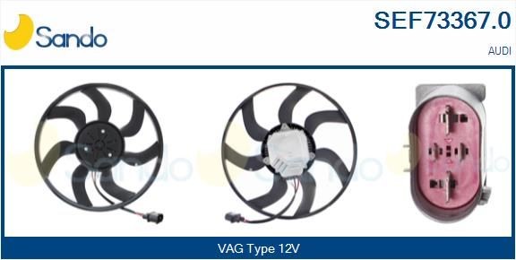SANDO Køleventilator SEF73367.0 Køleventilator SANDO Peugeot 806 SEF73367.0
