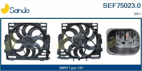 SANDO Puhallinmoottori, jäähdytituulet. SEF75023.0 SANDO SEF75023.0 BMW E65 puhallinmoottori, jäähdytin vaihto hinta