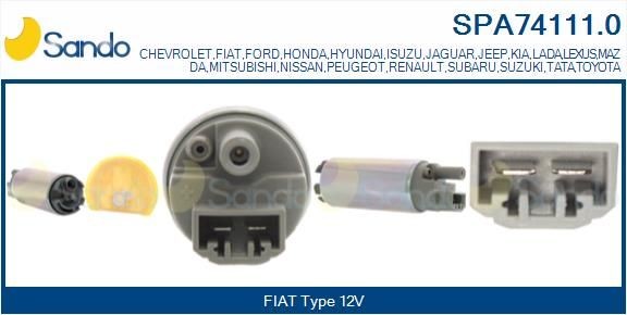 SANDO Drivstoffpumpe SPA74111.0 SPA74111.0 Drivstoffpumpe MITSUBISHI 3000 GT SANDO