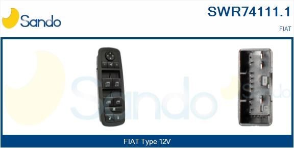 SANDO Spínač elektrického otvárania okien SWR74111.1 Spínač elektrického otvárania okien SANDO Fiat PALIO SWR74111.1