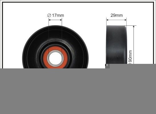 CAFFARO Napínacia kladka rebrovaného klinového remeňa 500658 Napínacia kladka CAFFARO Land Rover RANGE ROVER EVOQUE 500658