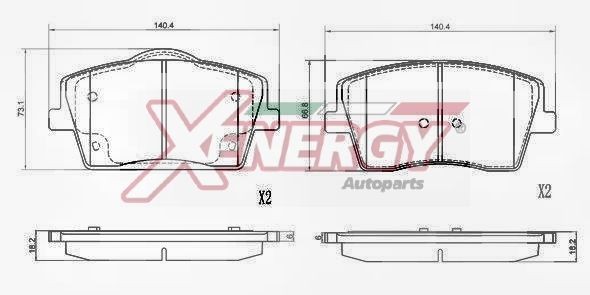 AP XENERGY Pastilhas de travão X41420 X41420 AP XENERGY Pastilhas Dacia baratos