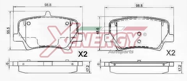 AP XENERGY Kit pastiglie freni X41422 X41422 Pastiglie freno sportive AP XENERGY prezzi