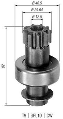MAGNETI MARELLI Pastorok żtartéra 940113020035 940113020035 Voľnobeżná prevodovka żtartéra TOYOTA YARIS MAGNETI MARELLI