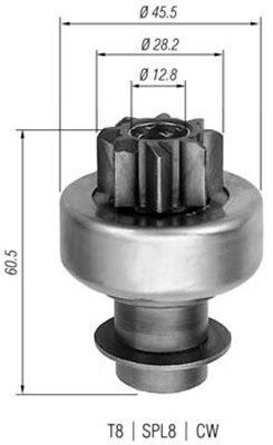MAGNETI MARELLI Γρανάζι, μίζα 940113020097 940113020097 Γρανάζια σφόνδυλου αδρανείας, εκκινητής SMART CITY-COUPE MAGNETI MARELLI