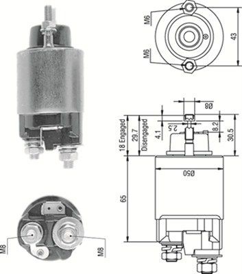 MAGNETI MARELLI Innslag, starter 940113050233 MAGNETI MARELLI 940113050233 Magnetbryter starter Mazda B Series UF pris