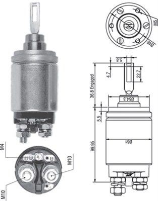 MAGNETI MARELLI Solenoid, startmotor 940113050259 940113050259 Solenoid startmotor MAGNETI MARELLI HYUNDAI VELOSTER