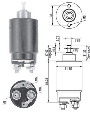 Magnetlülitus, starter MAGNETI MARELLI 940113050264 MAGNETI MARELLI 940113050264 Tõmberelee Ford FIESTA 2017