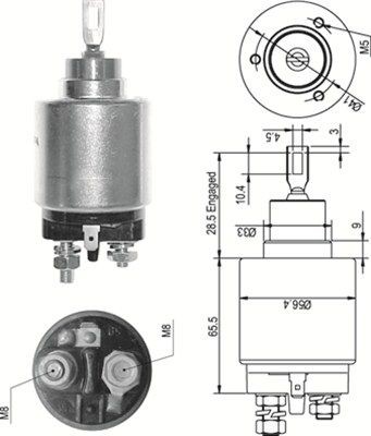 Elektromagnetický spínač pre żtartér MAGNETI MARELLI 940113050327 MAGNETI MARELLI 940113050327 Cievka štartera Volkswagen TRANSPORTER 2018