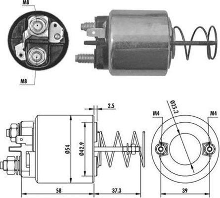 MAGNETI MARELLI Magnetafbryder, starter 940113050386 Starter solenoid MAGNETI MARELLI Mazda 6 940113050386