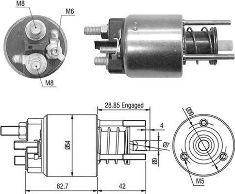 MAGNETI MARELLI Ievilcējrelejs, Starteris 940113050453 Startera ievilcējrelejs MAGNETI MARELLI Lexus RX 940113050453