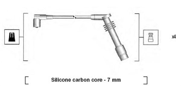 Tændkabelsæt MAGNETI MARELLI 941125360686 MAGNETI MARELLI 941125360686 Tændkabel OPEL COMBO 2014