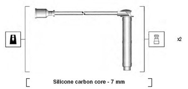 MAGNETI MARELLI Bougiekabels 941255180828 941255180828 Bougiekabel ROVER 600 MAGNETI MARELLI