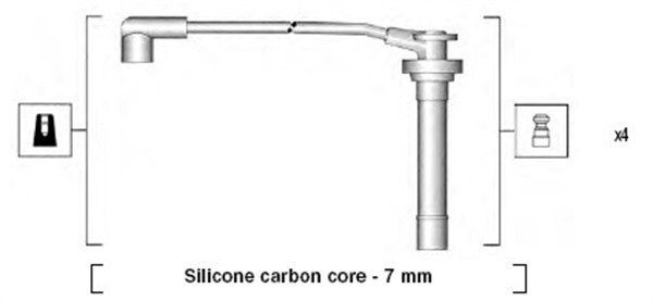 MAGNETI MARELLI Tændkabelsæt 941295060855 941295060855 Tændkabler NISSAN DATSUN MAGNETI MARELLI