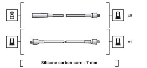 MAGNETI MARELLI Ignition Cable Kit 941318111031 PEUGEOT 304 MAGNETI MARELLI ignition leads 941318111031