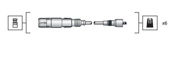 MAGNETI MARELLI Tændkabelsæt 941318111043 Tændkabelsæt MAGNETI MARELLI Audi V8 941318111043