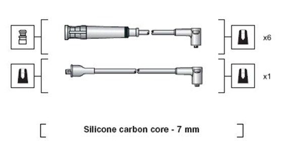 MAGNETI MARELLI Sytytysjohtosarja 941318111044 941318111044 MAGNETI MARELLI Sytytysjohto SAAB