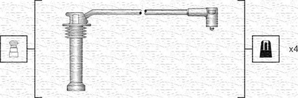 Σετ καλωδίων υψηλής τάσης MAGNETI MARELLI 941318111142 MAGNETI MARELLI 941318111142 Καλώδια μπουζί Mazda 2 2009