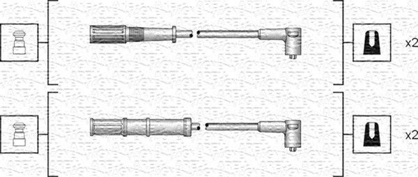 Augstsprieguma vadu komplekts MAGNETI MARELLI 941318111161 MAGNETI MARELLI 941318111161 Svečvadi Fiat PANDA 2021