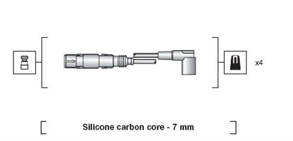 MAGNETI MARELLI Tændkabelsæt 941318111163 Tændrørskabel MAGNETI MARELLI Audi V8 941318111163