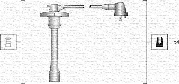 MAGNETI MARELLI Kit de câbles d'allumage 941318111188 941318111188 Faisceau d'allumage TOYOTA YARIS MAGNETI MARELLI