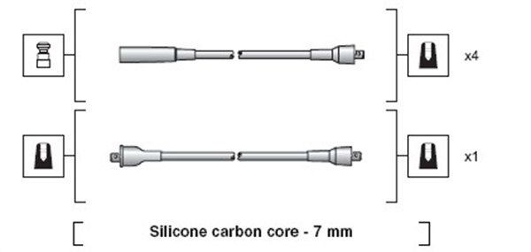 MAGNETI MARELLI Sytytysjohtosarja 941318111231 SAAB Sytytyskaapeli MAGNETI MARELLI 941318111231