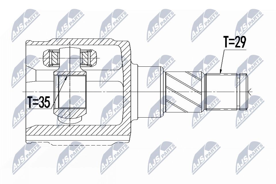 NTY Jeu de joints, arbre de transmission NPW-CH-079 NTY NPW-CH-079 Tête de cardan TESLA prix