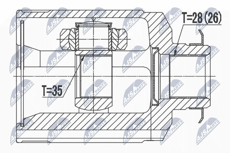 NTY Homokineet reparatie set, aandrijfas NPW-HY-524 NTY NPW-HY-524 Homokineet BMW X2 originele