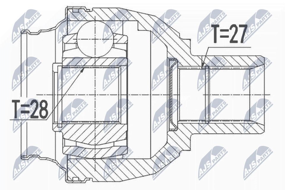 Ledsats, drivaxel NTY NPW-ME-115 NTY NPW-ME-115: Ledsats drivaxel Mercedes B-klass 2014