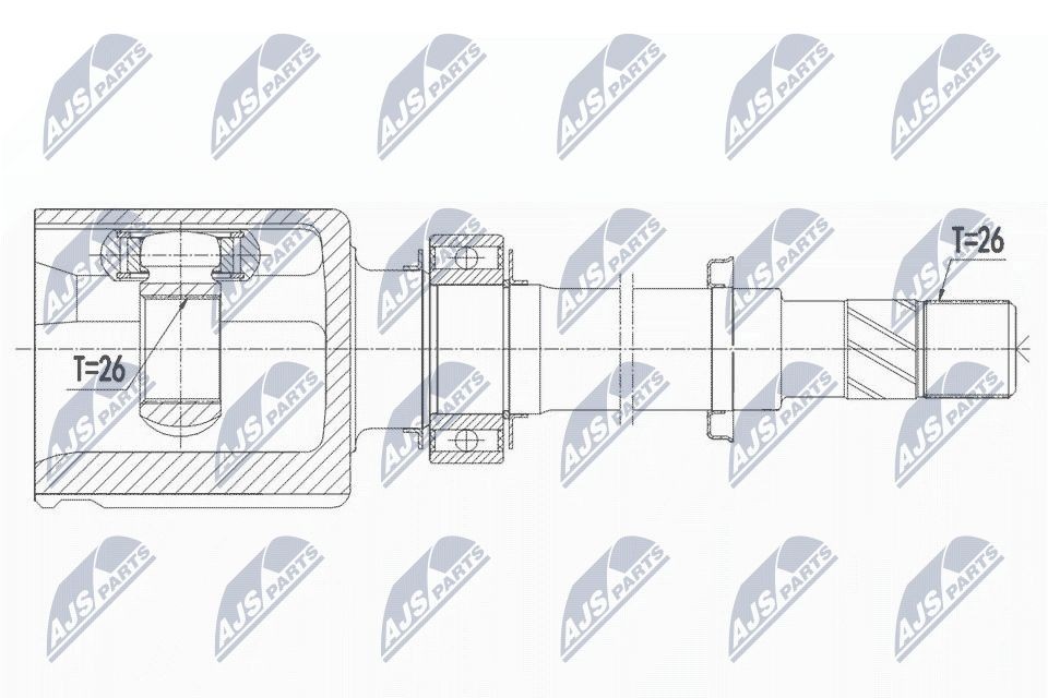 NTY Vetoakseli NPW-NS-075 NTY NPW-NS-075 RENAULT Kadjar (HA_, HL_) 2022 Voimansiirto