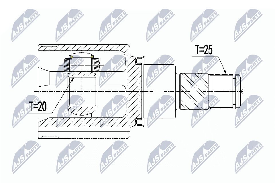 Ledsæt, drivaksel NTY NPW-NS-135 NTY NPW-NS-135: Drivakselled Nissan MICRA 2014