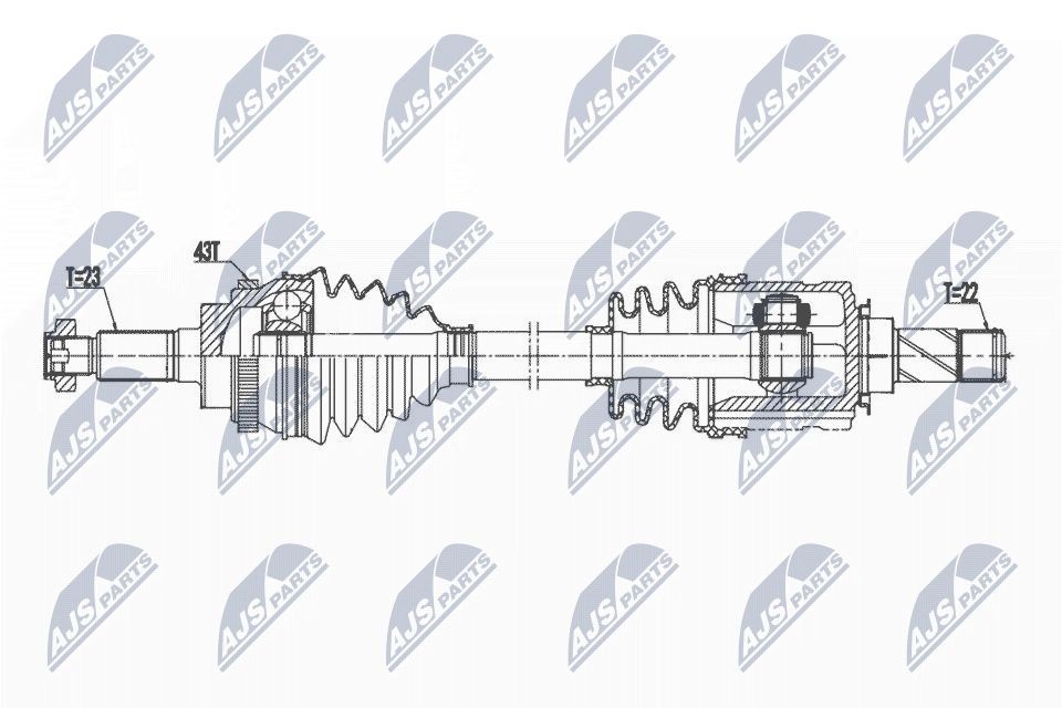 NTY Drivaksel NPW-PL-123 Drivaksel NTY Opel VECTRA NPW-PL-123