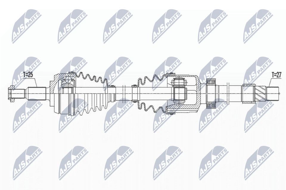 NTY Drive shaft NPW-RE-167 NTY NPW-RE-167 Renault Megane 4 drive shaft front and rear price