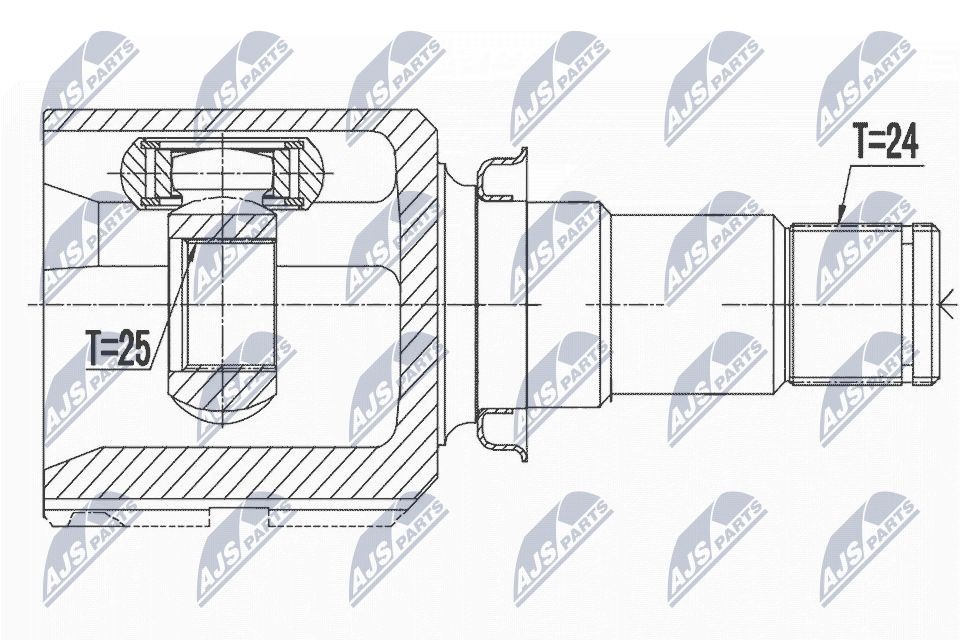 NTY Ledsæt, drivaksel NPW-TY-158 NTY NPW-TY-158 LEXUS CT (ZWA10_) Knokkelled til en rimelig pris
