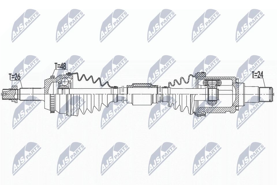 Arbre de transmission NTY NPW-TY-172 NTY NPW-TY-172: Cardan de transmission Toyota CAMRY 2007