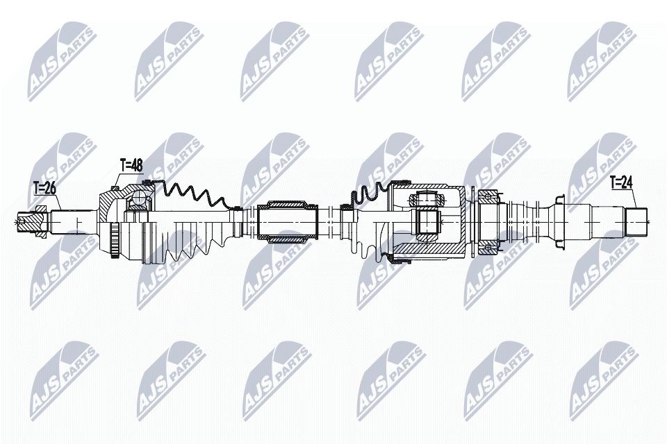 Arbre de transmission NTY NPW-TY-173 NTY NPW-TY-173 Cardan de transmission TOYOTA CAMRY 2007
